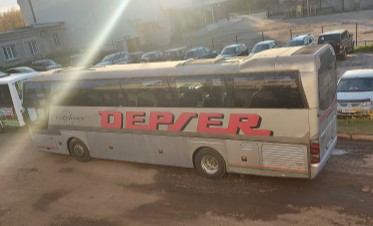 Серый Neoplan - вид сверху